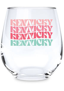 Kentucky Stemless Retro Wave Stemless Wine Glass - Pink