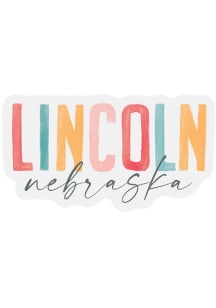 Lincoln Vinyl Watercolor Stickers - White