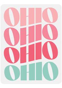 Ohio Vinyl Retro Wave Stickers - Pink