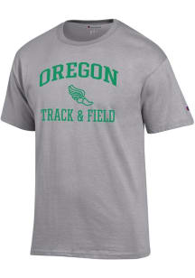 Champion Oregon Ducks Grey Track & Field Icon Jersey Short Sleeve T Shirt
