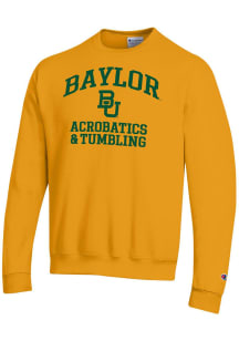 Champion Baylor Bears Mens Gold Acrobatics & Tumbling Arch Powerblend Long Sleeve Crew Sweatshirt