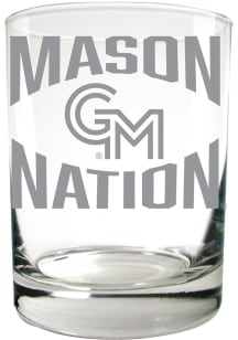 George Mason University 14oz Laser Rock Glass - Green