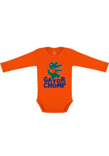 Florida Gators Baby Orange Gator Chomp Long Sleeve One Piece