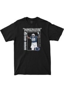 Anthony Donkoh Penn State Nittany Lions Black Big Ten Media Days Custom Short Sleeve Player T Shir..