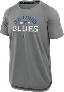 St Louis Blues Grey 2025 Playoff Participant Short Sleeve T Shirt
