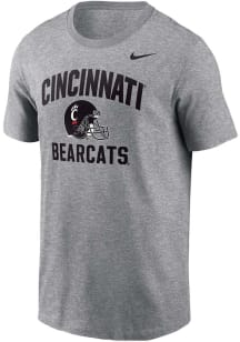 Nike Cincinnati Bearcats Grey Football Football Helmet Short Sleeve T Shirt