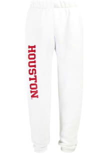 Hype and Vice Houston Cougars Womens Classic White Sweatpants