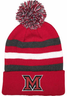 LogoFit Miami RedHawks Dark Grey Halftime Youth Knit Hat