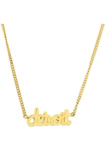 Detroit EB & Co Bubble Letter Necklace