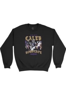 Caleb Komolafe Northwestern Wildcats Mens Black Big Ten Media Days Custom Player Crew