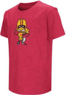 Colosseum Iowa State Cyclones Youth Cardinal Red Football Cy Short Sleeve T-Shirt