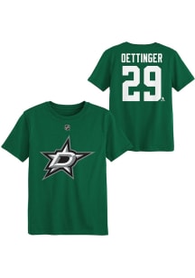Jake Oettinger  Dallas Stars Boys Green Flat NN Short Sleeve T-Shirt