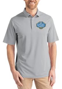 Cutter and Buck UCLA Bruins Mens Anthracite 2026 WBB Champions Virtue Eco Pique Short Sleeve Polo