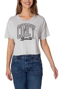 Cincinnati Bearcats Womens Grey Glam it Up Short Sleeve T-Shirt