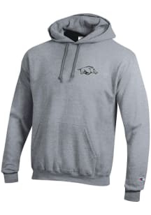 Champion Oregon Ducks Mens Grey Arched Name Long Sleeve Hoodie