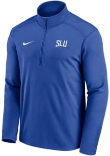 Nike Saint Louis Billikens Mens Blue Primary Logo Pacer Long Sleeve Qtr Zip Pullover