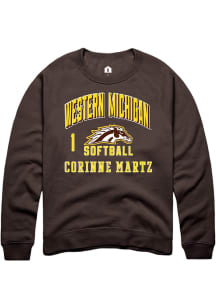 Corinne Martz Western Michigan Broncos Mens Brown NIL Arch Logo Player Crew