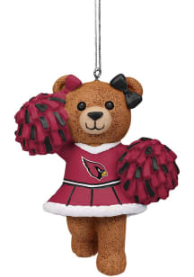 Arizona Cardinals Resin Cheer Bear Ornament - Cardinal