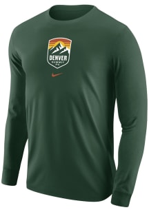 Nike Denver Summit FC Green Primary Logo Long Sleeve T Shirt