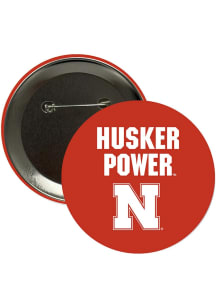 Nebraska Cornhuskers 3" Husker Power Button - Red