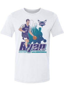 Ryan Kalkbrenner Charlotte Hornets Ash Retro Action Short Sleeve Fashion Player T Shirt
