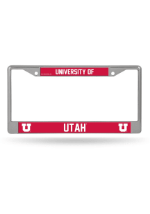 Utah Utes Chrome License Plate Frame - Silver