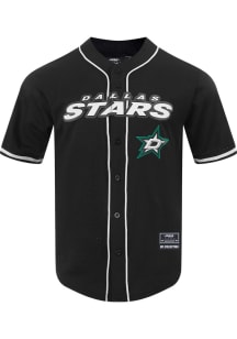 Pro Standard Dallas Stars Mens Black Mesh Baseball Jersey