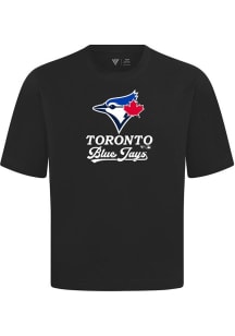 Levelwear Toronto Blue Jays Black Signature Knit Team Surge Short Sleeve Fashion T Shirt