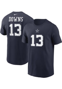 Caleb Downs Dallas Cowboys Navy Blue Home Short Sleeve Player T Shirt
