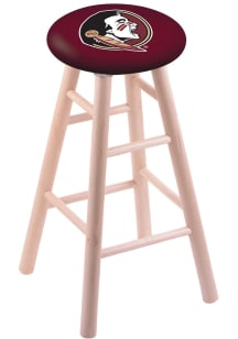 Florida State Seminoles Round Cushion Maple Pub Stool - Brown