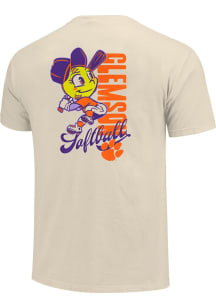 Clemson Tigers Ivory Softball Short Sleeve T Shirt