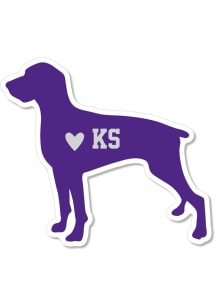K-State Wildcats 3.5" Standing Dog Rugged Stickers - Purple