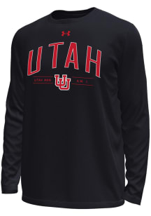 Under Armour Utah Utes Black Flat Name Long Sleeve T-Shirt