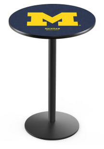 Michigan Wolverines Black Round Base Pub Table