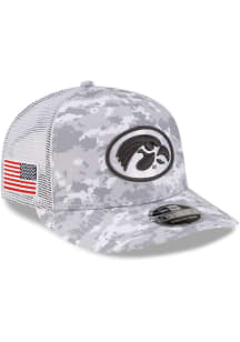New Era Iowa Hawkeyes Digi Camo LP Stretch 9FIFTY Trucker Adjustable Hat - White