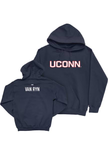 Kat Van Ryn Campus Ink UConn Huskies Youth NIL Sideline Long Sleeve Player Hoodie Navy Blue