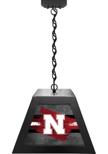 Nebraska Cornhuskers Pendant Black Billiard Lamp