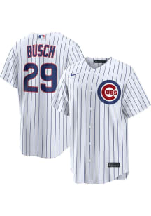 Michael Busch Chicago Cubs Mens Replica Home Jersey - White
