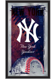 New York Yankees Baseball Hanging Back Bar Mirror