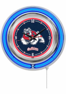 Fresno State Bulldogs Double Neon Wall Clock