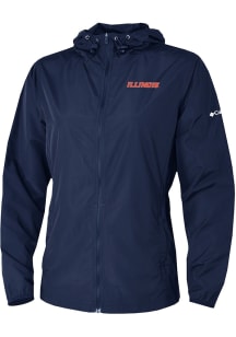 Columbia Illinois Fighting Illini Womens Navy Blue Heat Seal Prodigy Light Weight Jacket