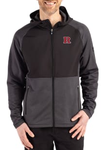 Cutter and Buck Rutgers Scarlet Knights Mens Black Peshastin Long Sleeve Full Zip Jacket