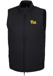 Antigua Pitt Panthers Mens Black Rally Sleeveless Jacket