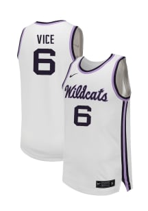 Brock Vice  Nike K-State Wildcats White NIL Name And Number Jersey