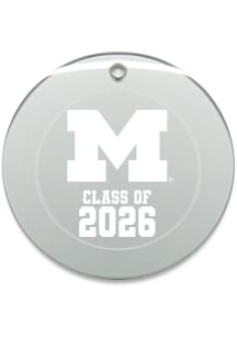 Michigan Wolverines Class of 2026 Round Ornament - White
