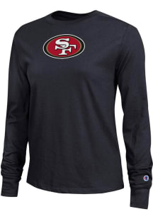 Champion San Francisco 49ers Womens Black Core LS Tee