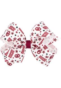 Oklahoma Sooners Medium Star Print Kids Hair Barrette