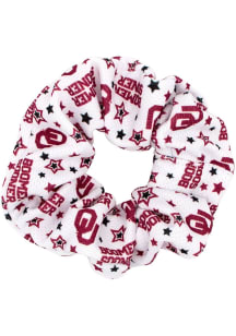 Oklahoma Sooners Star Print Game Day Womens Hair Scrunchie