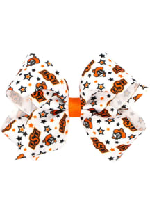 Oklahoma State Cowboys Medium Star Print Kids Hair Barrette