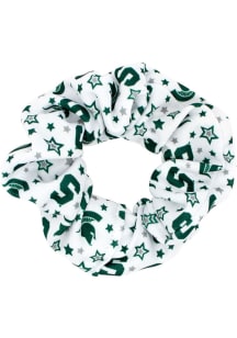 Michigan State Spartans Star Print Game Day Womens Hair Scrunchie